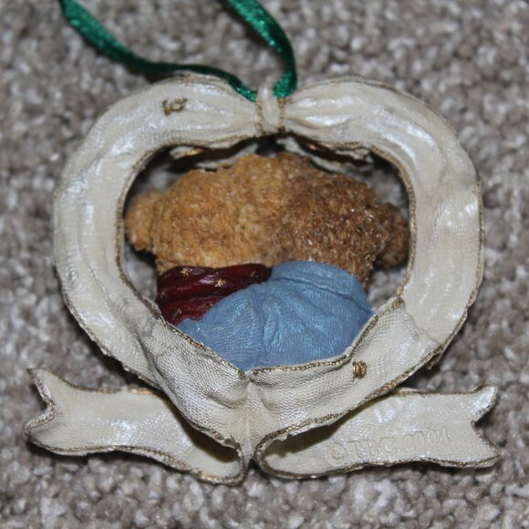 Boyds Bears Our First Christmas Ornament Vintage 2004 Resin Wedding Couple RARE - Picture 3 of 4